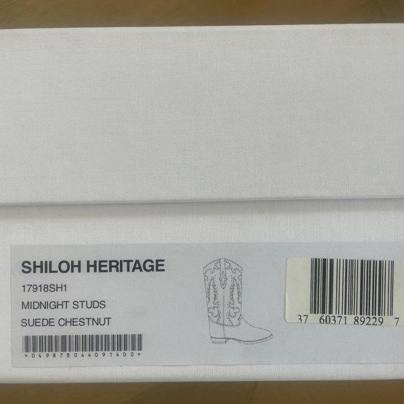 Shiloh Heritage Beige Suede Studded cowboy boots - US 8 - Picture 3 of 9